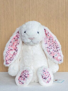 Jellycat Blossom Cherry Bunny Medium Plush 12 Inch Stuffed Animal NWT Retired